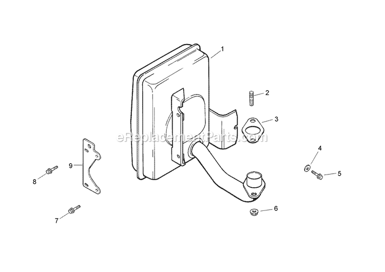 Toro 30528 (250000001-250999999)(2005) Mid-Size Proline Pistol Grip Hydro, 15 Hp With 48in Side Discharge Mower Exhaust Assembly Diagram