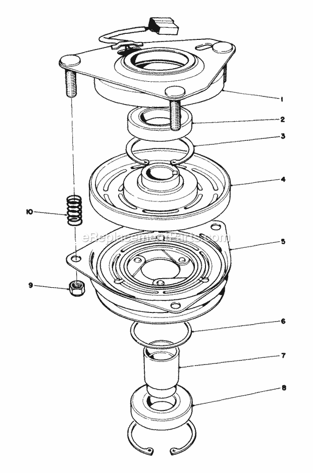 Toro 30544 (000001-099999) (1990) 44-in. Sd Mower, Gm 117/120 Clutch Assembly No. 54-0220 Diagram