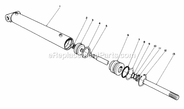 Toro 30544 (000001-099999) (1990) 44-in. Sd Mower, Gm 117/120 Hydraulic Lift Cylinder No. 54-0150 Diagram
