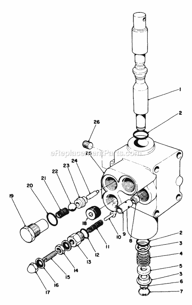Toro 30544 (000001-099999) (1990) 44-in. Sd Mower, Gm 117/120 Valve Assembly No. 54-0090 Diagram