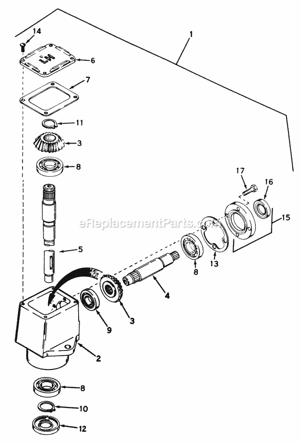 Toro 30544 (600001-699999) (1986) 44-in. Sd Mower, Gm 120 Grass Collection System Model No. 30751 (Optional) Gear Box Assembly Model No. 4398-P91 Diagram