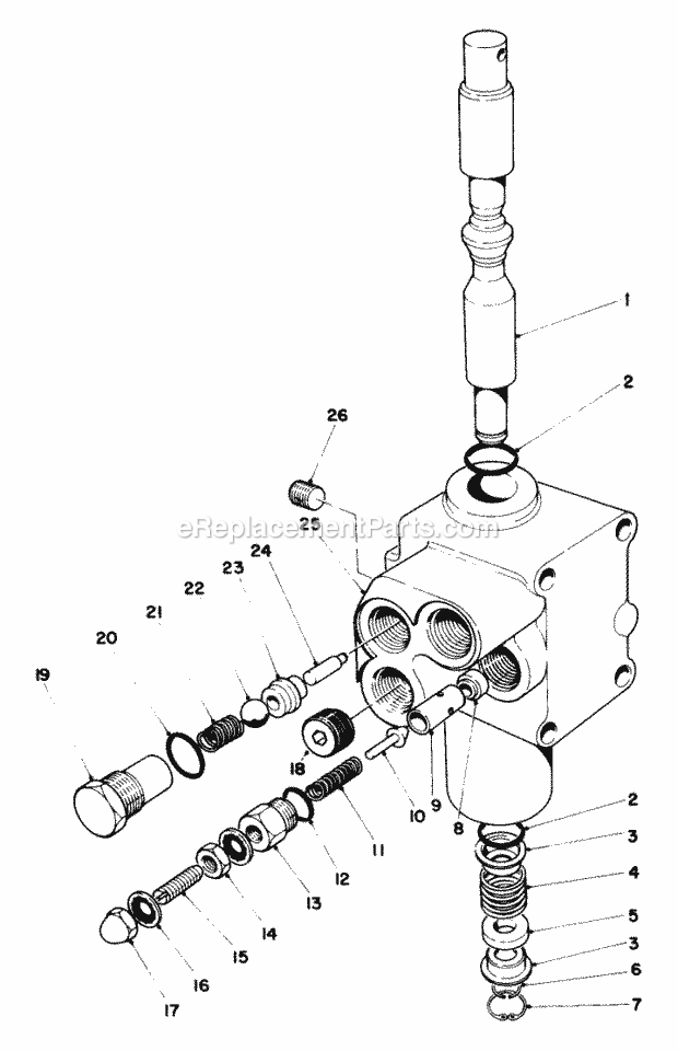 Toro 30544 (700001-799999) (1987) 44-in. Sd Mower, Gm 120 Valve Assembly No. 54-0090 Diagram