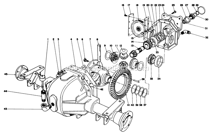 Toro 30545 (90001-99999)(1979) 52-Inch Side Discharge Mower Differential Assembly Diagram