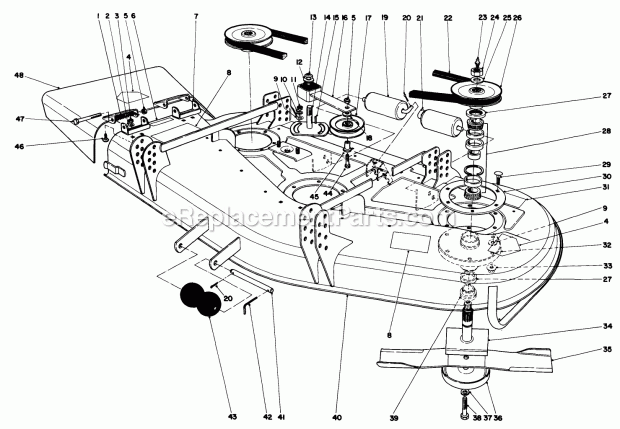 Toro 30555 (00001-09999) (1990) 52-in. Sd Mower, Gm 200 Series Page M Diagram