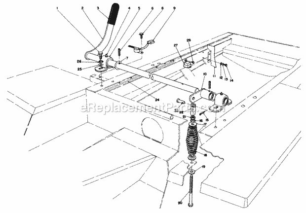 Toro 30555 (00001-09999) (1990) 52-in. Sd Mower, Gm 200 Series Power Take Off Lever Assembly Diagram