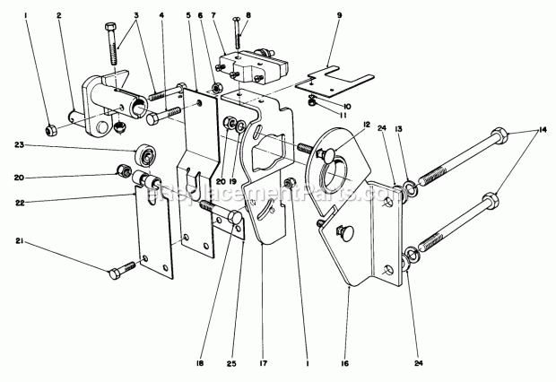 Toro 30555 (00001-09999) (1990) 52-in. Sd Mower, Gm 200 Series Transmisslon Interlock Assembly Diagram