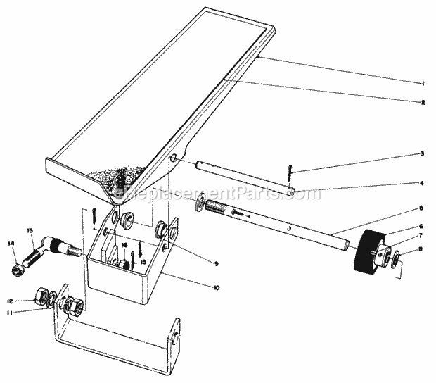 Toro 30555 (6000001-6999999) (1986) 52-in. Sd Mower, Gm 200 Series Traction Pedal Assembly Diagram
