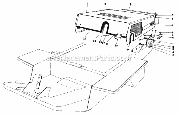 Toro 30555 (7000001-7999999) (1987) 52-in. Sd Mower, Gm 200 Series Hood Assembly Diagram