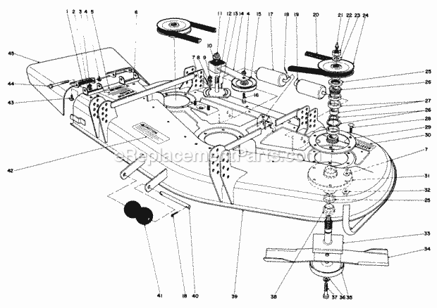 Toro 30560 (2000001-2999999) (1982) 52-in. Rear Discharge Mower Page J Diagram