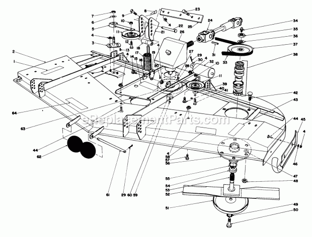 Toro 30560 (5000001-5999999) (1985) 52-in. Rear Discharge Mower Page O Diagram