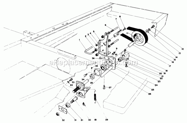 Toro 30560 (5000001-5999999) (1985) 52-in. Rear Discharge Mower Power Take Off Assembly Diagram