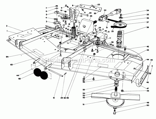 Toro 30562 (5000001-5999999) (1985) 62-in. Sd Mower, Gm 200 Series Page O Diagram