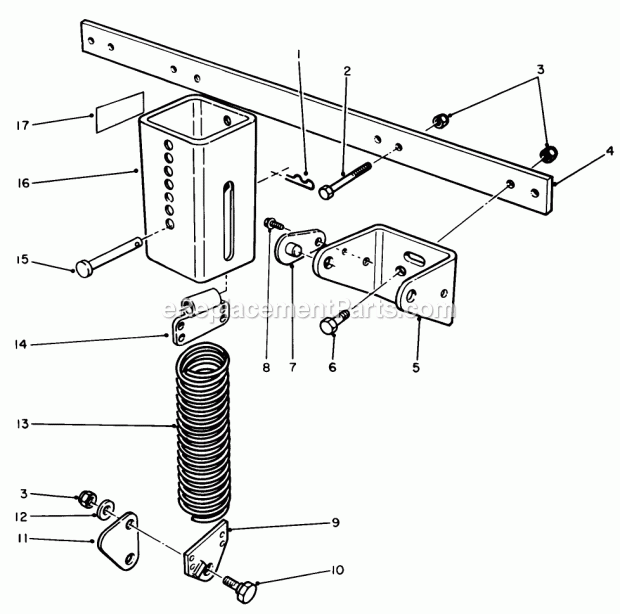 Toro 30564 (100001-199999) (1991) 62-in. Side Discharge Mower 62-in. Counter Balance Kit Model No. 30713 Diagram