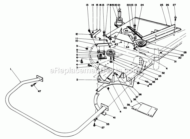 Toro 30564 (100001-199999) (1991) 62-in. Side Discharge Mower Grass Collector Model 30561 (Optional) Used on Units With Serial No. 90501 & Up Diagram