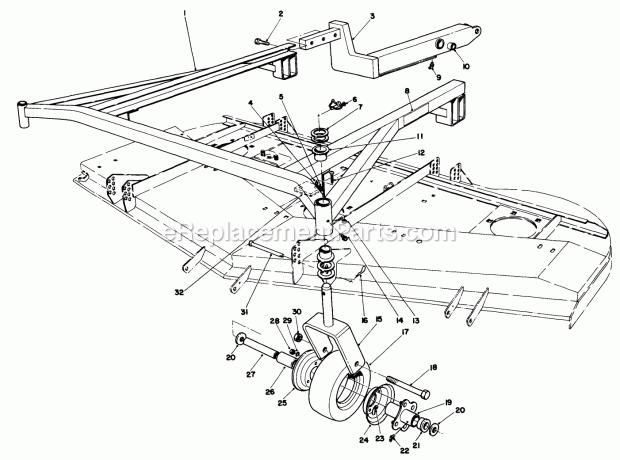 Toro 30564 (900001-999999) (1989) 62-in. Side Discharge Mower Page P Diagram