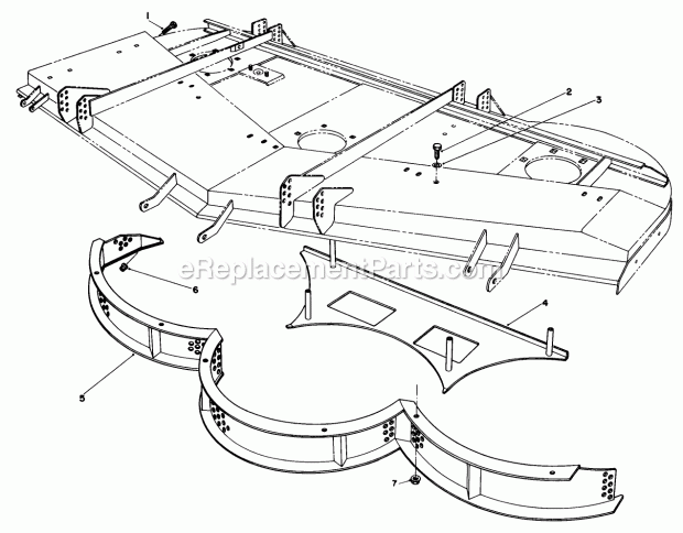 Toro 30564 (900001-999999) (1989) 62-in. Side Discharge Mower Mulcher Kit Model No. 30779 (for Cutting Model 30675) Diagram