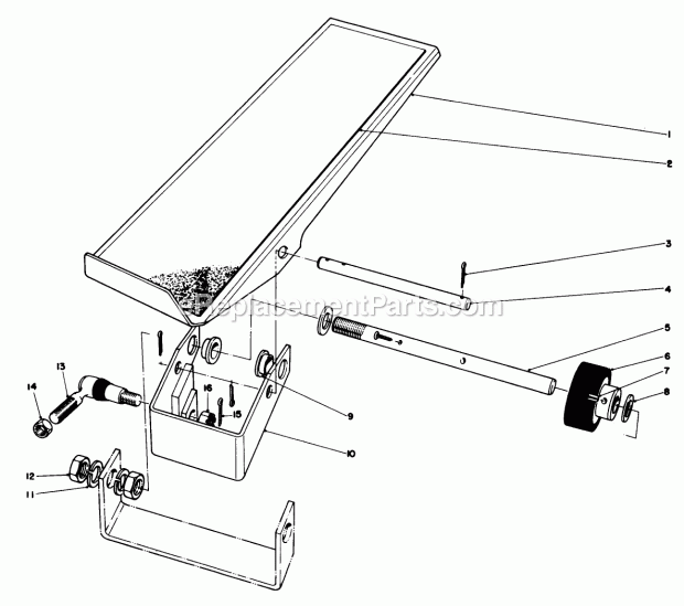 Toro 30564 (900001-999999) (1989) 62-in. Side Discharge Mower Traction Pedal Assembly Diagram