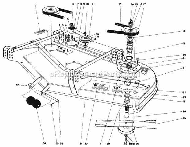 Toro 30575 (800001-899999) (1988) 72-in. Side Discharge Mower Page P Diagram
