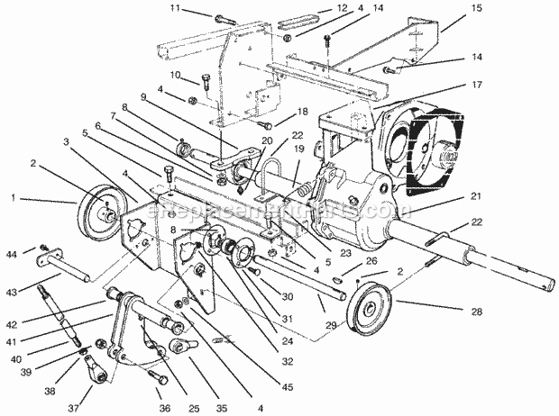 Toro 30611 (200000001-200999999) Groundsmaster 120, 2000 Differential Assembly Diagram