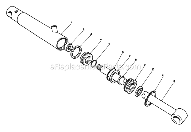 Toro 30620 (390001-399999) (1993) Proline 220 Hydraulic Cylinder No. 68-9700 Diagram