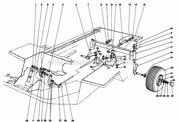 Toro 30620 (490001-499999) (1994) Proline 220 Rear Axle Assembly Diagram