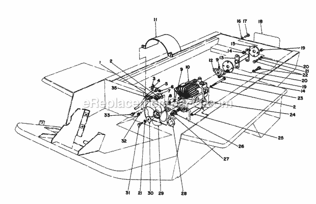 Toro 30620 (490001-499999) (1994) Proline 220 Transmission & Drive Coupling Assembly Diagram