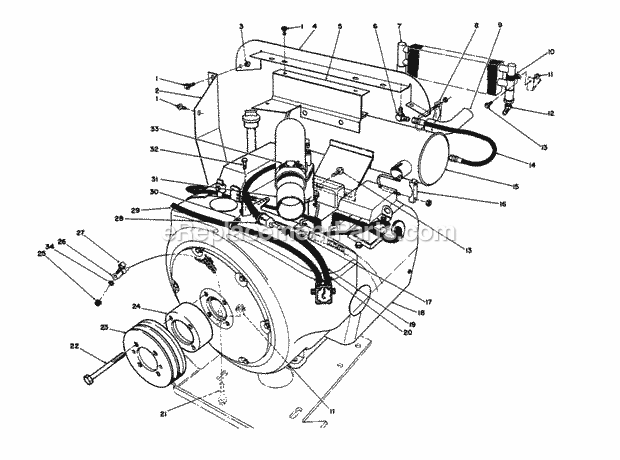 Toro 30620 (590001-599999) (1995) Proline 220 Engine Assembly Diagram