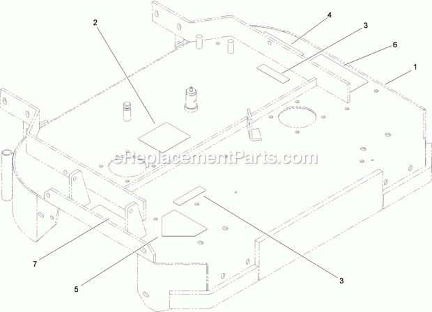 Toro 30672 (316000001-316999999) Commercial Walk-behind Mower, Fixed Deck, T-bar, Gear Drive With 32in Cutting Unit, 2016 Deck Decal Assembly No. 110-6901 Diagram