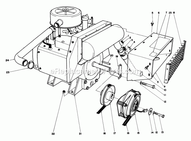 Toro 30718 (0000001-0999999) (1990) Proline 118 Engine Assembly Diagram
