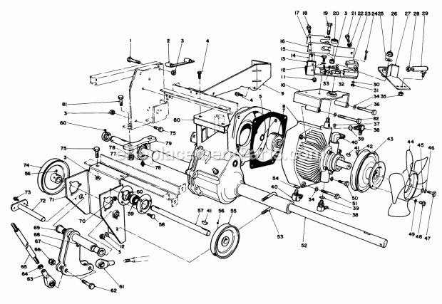 Toro 30718 (0000001-0999999) (1990) Proline 118 Transmission & Differential Assembly Diagram