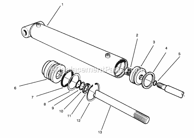 Toro 30718 (4900001-4999999) (1994) Proline 118 Hydraulic Lift Cylinder No. 54-0150 Diagram