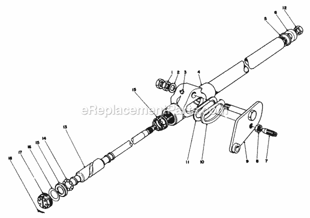 Toro 30721 (100001-199999) (1981) 72-in. Side Discharge Mower Steering Gear Assembly No. 33-4350 Diagram
