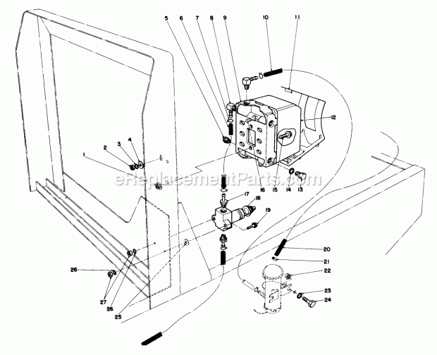 Toro 30721 (100001-199999) (1981) 72-in. Side Discharge Mower Water Separator Assembly Diagram
