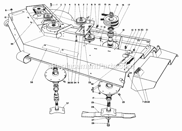 Toro 30721 (500001-599999) (1985) 72-in. Side Discharge Mower Cutting Unit Model No. 30721 Diagram