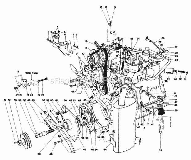 Toro 30721 (500001-599999) (1985) 72-in. Side Discharge Mower Engine Assembly Diagram