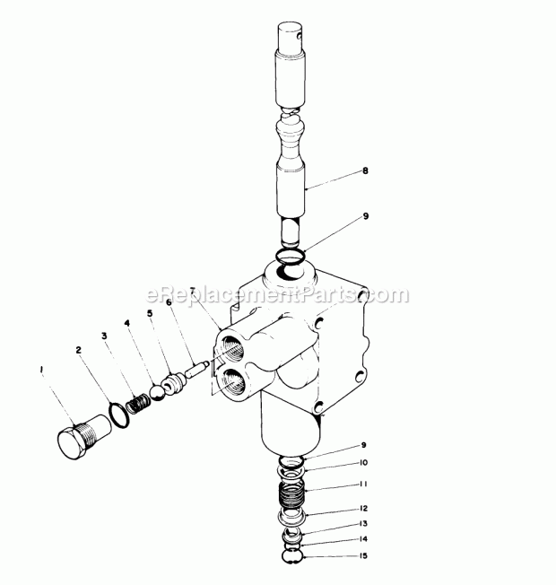 Toro 30721 (500001-599999) (1985) 72-in. Side Discharge Mower Control Valve-43-1710 Diagram