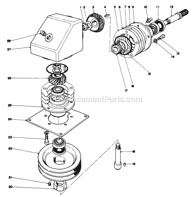 Toro 30721 (700001-799999) (1987) 72-in. Side Discharge Mower Cutting Unit Model No. 30721 & 30710 Diagram