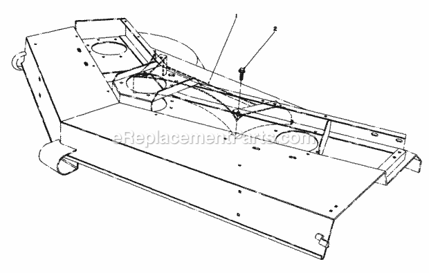 Toro 30721 (700001-799999) (1987) 72-in. Side Discharge Mower Rear Baffle Kit Model No.51-1460 (Optional) Diagram