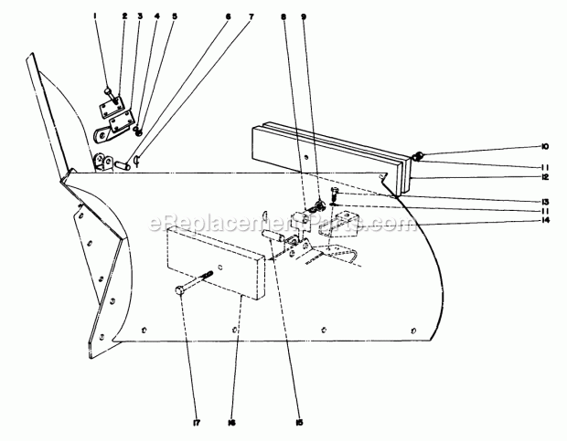 Toro 30721 (80001-89999) (1978) 72-in. Side Discharge Mower V-Plow Installation Kit Model No. 30757 (Optional) Diagram