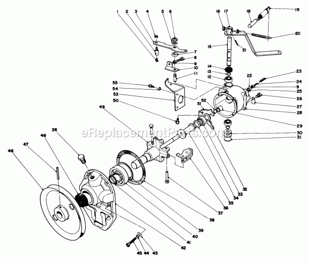 Toro 30721 (80001-89999) (1988) 72-in. Side Discharge Mower Governor Assembly-25-7640 Diagram