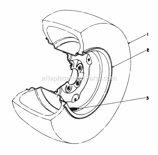 Toro 30721 (900001-999999) (1979) 72-in. Side Discharge Mower Tire & Wheel Assembly 23 X 10.50 X 12 (Optional) No. 36-1050 Diagram