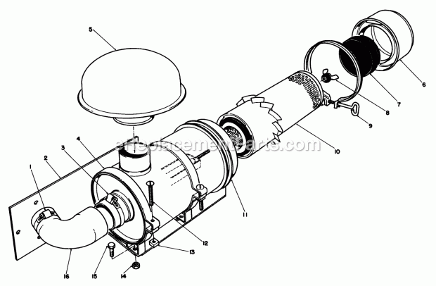Toro 30754 (5000001-5999999) (1985) Groundsmaster 117 Remote Air Cleaner Kit No. 55-8460 (Optional) Diagram