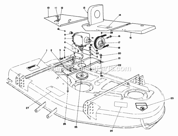 Toro 30754 (7000001-7999999) (1987) Groundsmaster 117 Cutting Unit Model No. 30753 Diagram