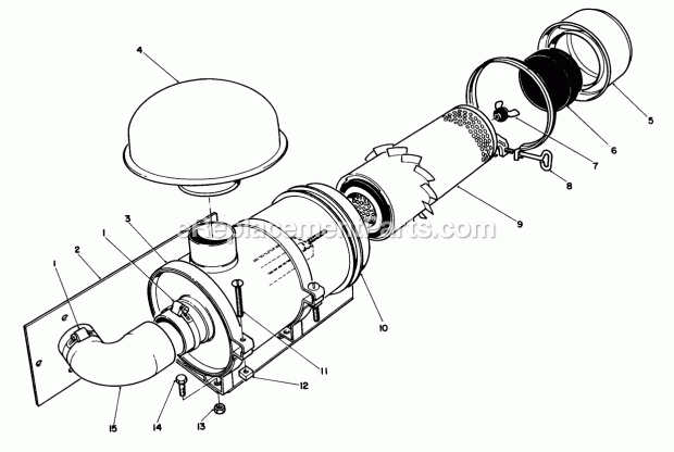 Toro 30754 (7000001-7999999) (1987) Groundsmaster 117 Remote Air Cleaner Kit No. 55-8460 (Optional) Diagram