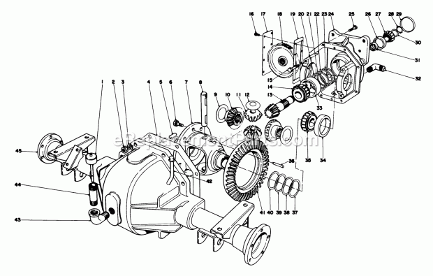 Toro 30760 (00000001-09999999) (1980) Groundsmaster 52 Differential Assembly Diagram