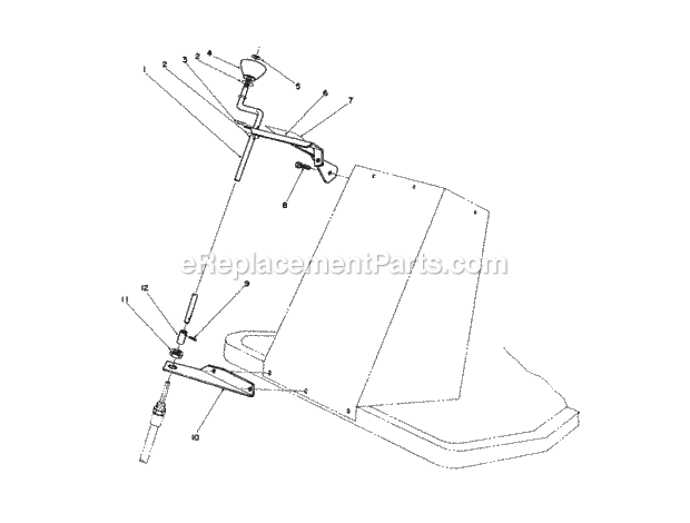 Toro 30761 (800001-899999) (1988) 44-in. Two Stage Snowthrower, Groundsmaster 117 Chute Control Assembly Diagram