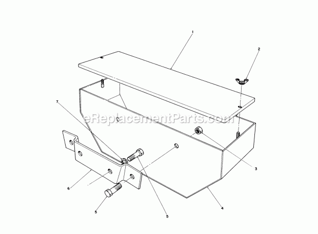 Toro 30761 (900001-999999) (1989) 44-in. Two Stage Snowthrower, Groundsmaster 117 Weight Box Assembly Diagram