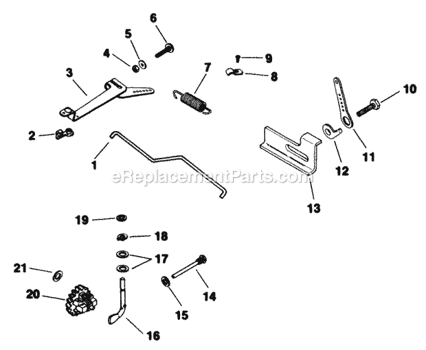 Toro 30768 (0000001-0999999) (1990) 52-in. Rear Discharge Mower Governor Engine Kohler Model No. M18qs-24615 Diagram