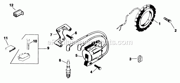 Toro 30768 (0000001-0999999) (1990) 52-in. Rear Discharge Mower Ignition Engine Kohler Model No. M18qs-24615 Diagram