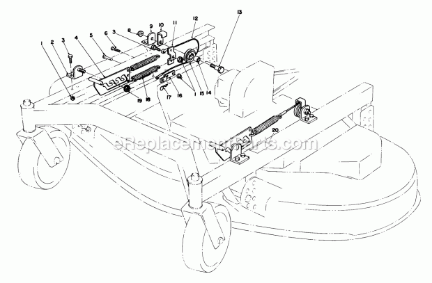 Toro 30768 (7000001-7999999) (1987) 52-in. Rear Discharge Mower Flotation Kit Model No. 30759 (Optional) (for Cutting Units Model No. 30544 & 30753) Diagram